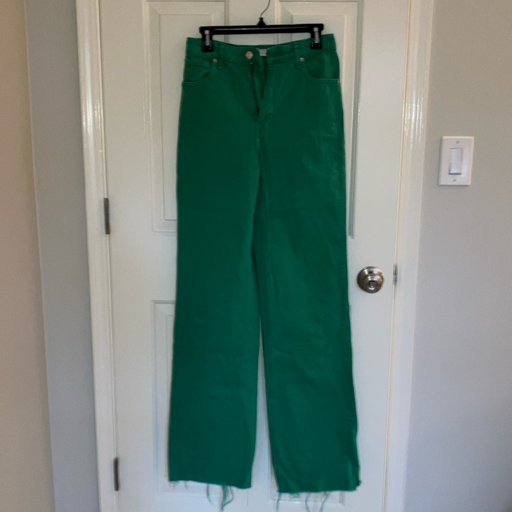 Zara Green Wide-Leg Jean